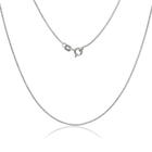 Sterling Silver Rhodium Plated Diamond Cut Snake Chain, 16