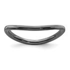 Sterling Silver Stackable Expressions Polido Banhado a Preto