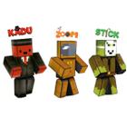 Stick + Kadu + Zoom Kit Boneco Minecraft Youtuber 25cm
