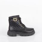 Stylo Rose Bota Coturno Zip Inf Mna 2553 Preto