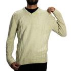 Suéter Masculino Pullover Tricot Chenille Casual Confortável