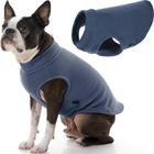 Suéter para cães Gooby Stretch Fleece Colete azul índigo para cães grandes