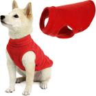 Suéter para cães Gooby Stretch Fleece Colete Vermelho para Cães X-Small