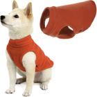 Suéter para cães Gooby Stretch Fleece Vest Pumpkin para cães pequenos