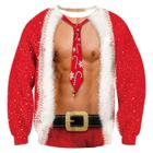 Suéter RAISEVERN Ugly Christmas Funny Fake Abs para homens/mulheres