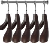 Suit Hangers DEDU para homens, pacote com 20 unidades, extra largas, antiderrapantes, marrons