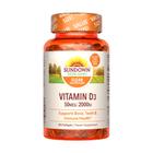 Sundown Vitamina D3 para suporte imunológico, não-OGM, Sem Leite, Sem Glúten, Sem Sabores Artificiais, 50mcg 2000IU Softgels, 350 Conde