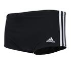 Sunga Adidas 3S Wide - Preto/Branca