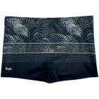 Sunga Boxer com Estampa Floral Forrada e Cordão de Regulagem FPS 50+ Moda Praia Verão Masculina