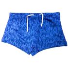 Sunga Boxer Infantil Azul Natação Praia Piscina Proteção UV Traje Banho Nadar