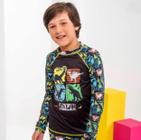 Sunga Boxer Infantil Juvenil E Camiseta Proteção Uv 50 + Top