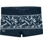 Sunga Boxer Mash Listrada Folhagem Cinza Azulada