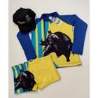 Sunga infantil + Camisa UV + Boné - Conjunto UV para meninos Batman RF2 - Praia