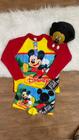 Sunga infantil + Camisa UV + Boné - Proteção Solar UV 50 - Conjunto UV para meninos Mickey