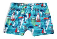 Sunga Infantil Menino Barcos Praia Verão Piscina Uv Tip Top