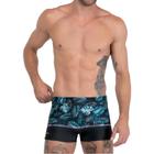 Sunga Mash Boxer Box Forrada Estampa Floral com Cordão de Regulagem Masculina FPS 50+ Moda Praia