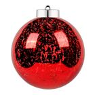 Sunshine 1 Pcs 8" Grandes Ornamentos brilhantes de bola de Natal, decorações gigantes penduradas enfeites de árvore de Natal para o feriado, Extra Grande Despedaçado Retro Mercury Balls Set (8inch, Vermelho)