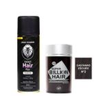Super Billion Hair Castanho Escuro 25g + Fixador Instant Hair Plus 250ml
