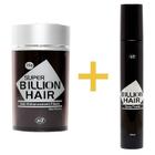 Super Billion Hair Castanho Escuro 25g + Spray Fixador Billion Hair 120ml