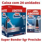 Super Bonder 5 gramas Precisão Cola Adesivo Henkel Loctite Cx/24 un