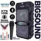 Super Caixa de som bluetooth karaoke Gts 1096 2 alto-falantes super bass com microfone