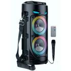 Super Caixa de Som Bluetooth super Bass pendrive com LEDs Heyli HY-4239 com karaokê e acompanha microfone