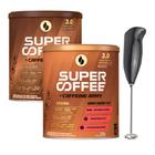 Super Coffee 3.0 Original e Super Coffee 3.0 Chocolate 220g - Kit com 2 un.+ Mixer misturador