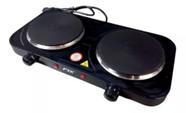 Super Fogão Cooktop Elétrico Disco 2 Bocas 2.000 Watts 110V portátil Praia, Campo, Trailler, Camping, Eventos, Comércio