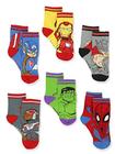 Super Hero Adventures Boys Toddler 6 pack Crew Socks (2T-3T, Avengers Multi)