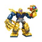 Super-herói Hulk Homem Aranha Thanos Capitão Ferro Mecha Blocos De Construção Crianças Brinquedo