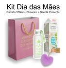 Super Kit Presente Dia das Mães Garrafa Chaveiro e Sacola