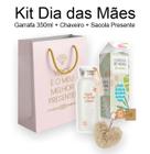 Super Kit Presente Dia das Mães Garrafa Chaveiro e Sacola