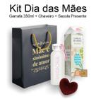 Super Kit Presente Dia das Mães Garrafa Chaveiro e Sacola