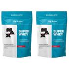 Super Whey Protein 900g Morango Refil - 2 unidades - Max Titanium