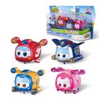 Super Wings Super Pets - Coleção com 4 Figuras de Ação (Jett, Donnie, Paul, Dizzy) - Brinquedo Infantil com Luzes