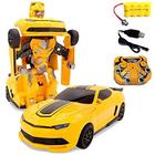 SuperPower Controle Remoto Carro Transformando Bumblebee Disfarce Clássico Figura de Ação Herói Robô Brinquedo com Transformação de Um Botão