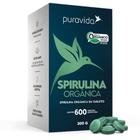 Suplemento Alimentar Spirulina Premium Orgânica de 500 mg com 600 Tabletes de 300g-Pura Vida