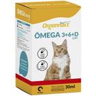 Suplemento Alimentar Vitamínico Para Gatos Organnact Ômega 3+6+D Cat 30mL Ótimo Para Felinos