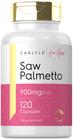 Suplemento Carlyle Saw Palmetto para mulheres 900 mg 120 cápsulas