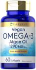 Suplemento Carlyle Vegan Omega 3 1290mg 60 cápsulas gelatinosas