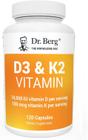 Suplemento Dr. Berg de vitamina D3 K2 com pó MCT 120 cápsulas