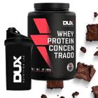 Suplemento em Pó Whey Protein Concentrado 900g Dux Nutrition + Coqueteleira Garrafa -Treino Proteim Wei Wai