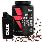 Suplemento em Pó Whey Protein Concentrado 900g Dux Nutrition + Coqueteleira Garrafa -Treino Proteim Wei Wai