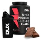 Suplemento em Pó Whey Protein Concentrado 900g Dux Nutrition + Coqueteleira Garrafa -Treino Proteim Wei Wai