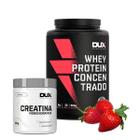 Suplemento em Pó Whey Protein Concentrado 900g Dux Nutrition + Creatina Monohidratada 300g -Treino Proteim Wei Wai