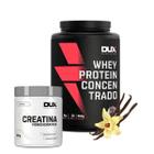 Suplemento em Pó Whey Protein Concentrado 900g Dux Nutrition + Creatina Monohidratada 300g -Treino Proteim Wei Wai