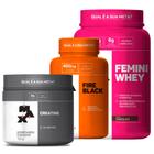 Suplemento feminino para Ganho de Massa e Definição Muscular Whey + Creatina + Cafeina