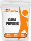 Suplemento GABA BulkSupplements.com GABA em pó 250g