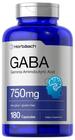 Suplemento Horbäach GABA 750mg - 180 Cápsulas (Sem Glúten e Transgênicos)