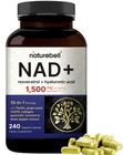 Suplemento NatureBell NAD+ 1.500 mg com Resveratrol 240 cápsulas